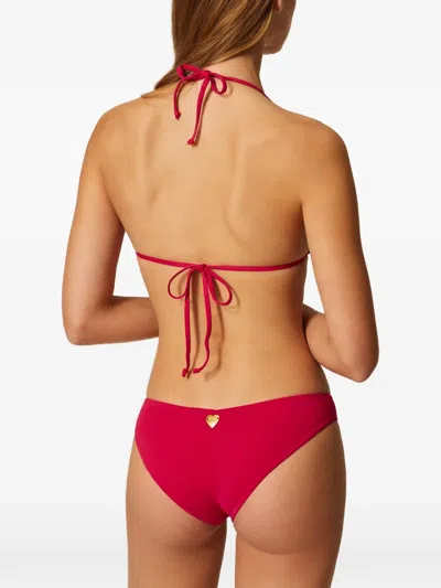 Twinset Studs Triangle Bikini Top In Pink