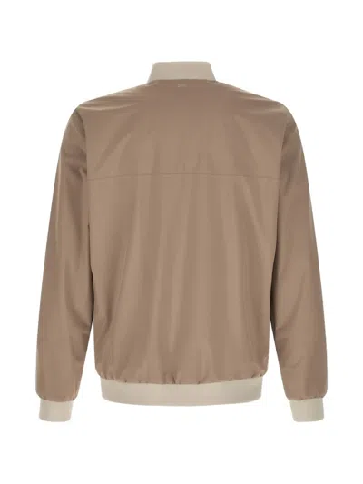 Herno Functional Bomber Jacket In Brown