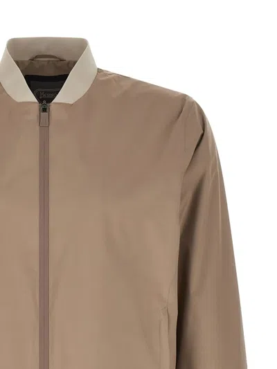 Herno Functional Bomber Jacket In Brown