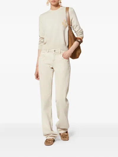 Isabel Marant Étoile Lanta Logo-detail Pullover In Neutral