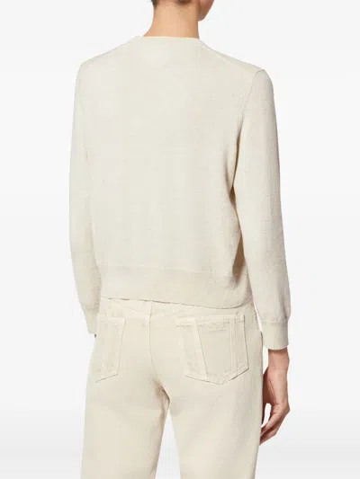 Isabel Marant Étoile Lanta Logo-detail Pullover In Neutral