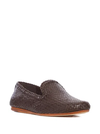 Dragon Diffusion Women Damas Leather Slippers In Brown