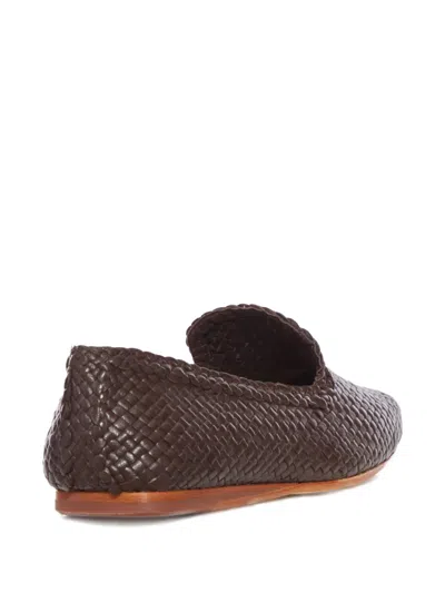 Dragon Diffusion Women Damas Leather Slippers In Brown