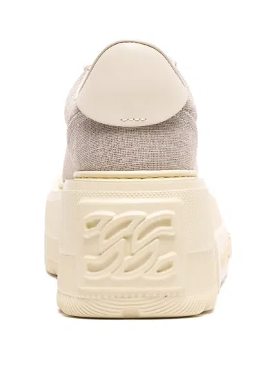 Casadei Nexus Solar Eclipse Platform Logo Sneakers In Neutral