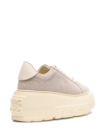 Casadei Nexus Solar Eclipse Platform Logo Sneakers In Neutral