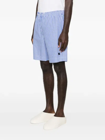 条纹LOGO贴花短裤