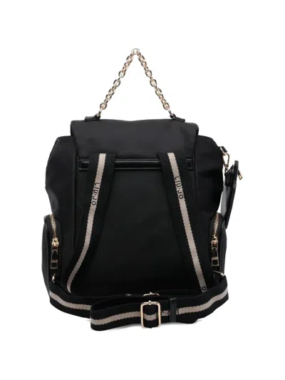 Liu •jo Logo Chain Backpack In Black