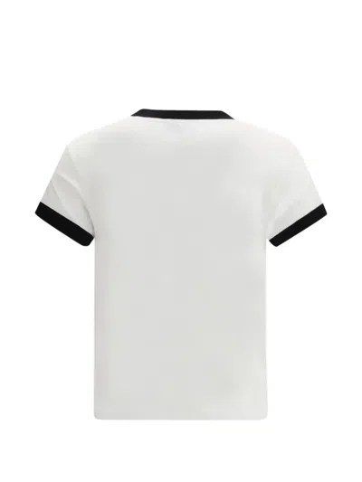 Off-white White Embroidered Script Fitted T-shirt In White