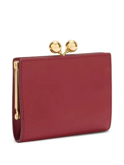 Furla Dots Small Compact Wallet In Red