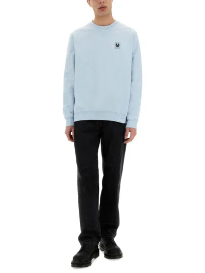 Belstaff Logo Patch Sweatshirt In Baby Blue