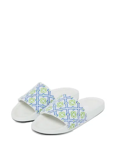 Casablanca Monogram Pattern Slides In Multi