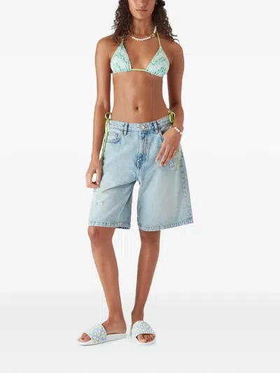 Casablanca Monogram Pattern Slides In Multi