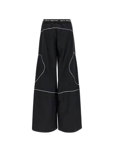 Off-white Off White Black Polyester Trousers In Black