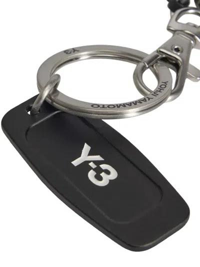 Y-3 Logo Keyring Chain In Silver