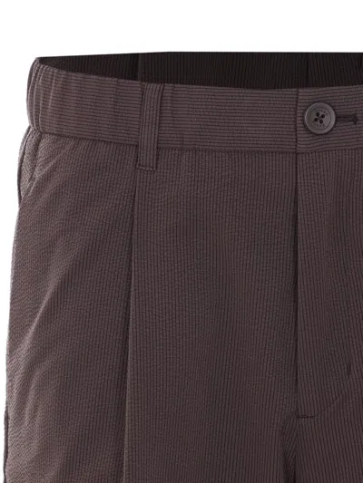 Herno Elasticated Lateral Pockets Shorts In Brown