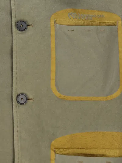 Massimo Osti Studio Patch-pocket Jacket In Green