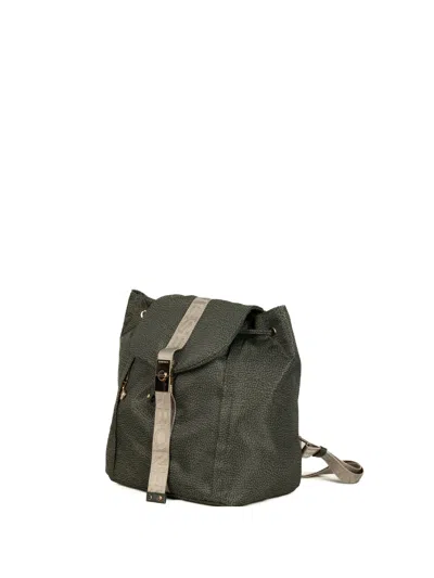 Borbonese Medium Fold Backpack In Green