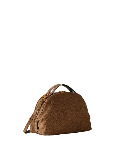 Borbonese Medium Suede Trunk In Brown