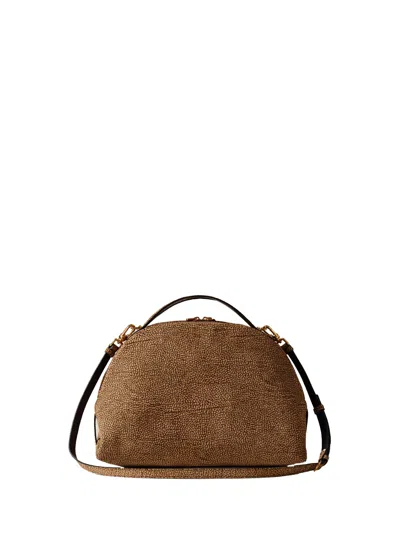 Borbonese Medium Suede Trunk In Brown