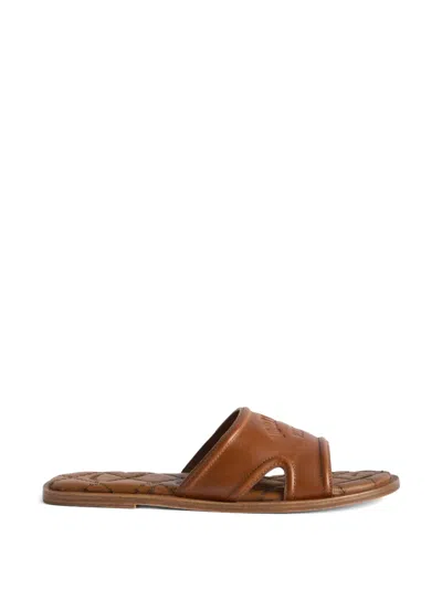 Zadig & Voltaire Beach Monogram Quilted Mule In Brown