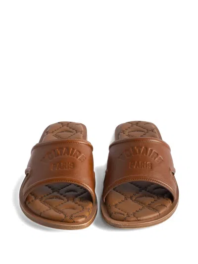 Zadig & Voltaire Beach Monogram Quilted Mule In Brown