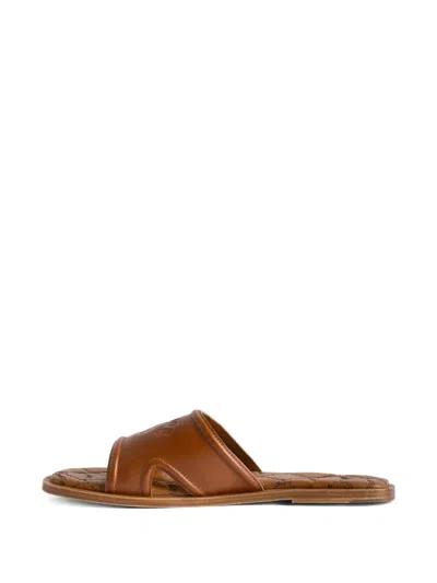 Zadig & Voltaire Beach Monogram Quilted Mule In Brown