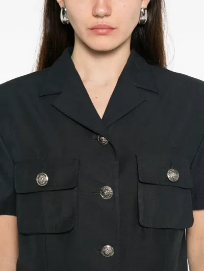 Pre-owned Versace 1990s Button-up Jacket In Black