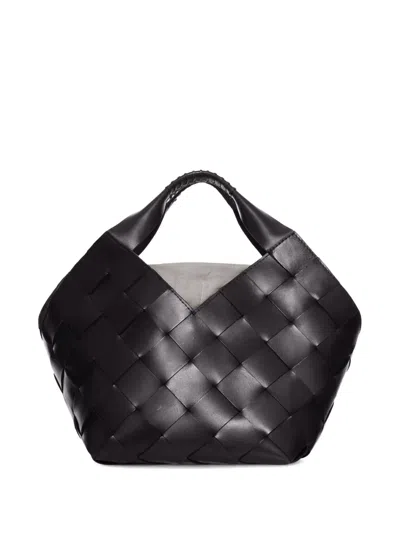 Dragon Diffusion Small Braided-design Tote Bag In Black