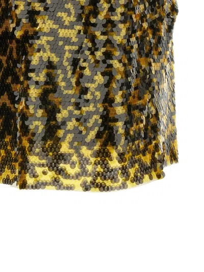Staud Seraphina Sequin-embellishment Sleeveless Top In Animal Print