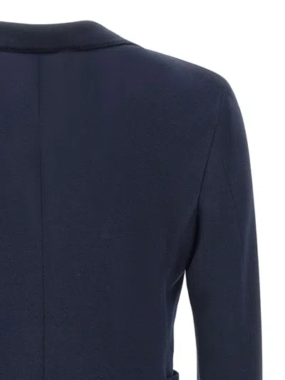 Manuel Ritz Patch-pocket Single-breasted Blazer In Blue
