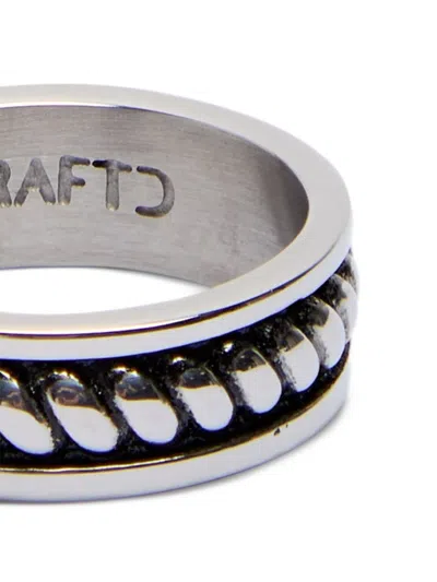 Craft Rope-effect Ring In Silver