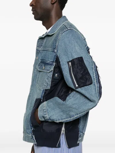 Sacai Panelled Pocket Jacket In Multi