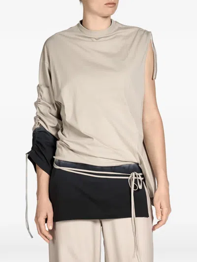 Y-3 Dip-dye Effect T-shirt In Neutral