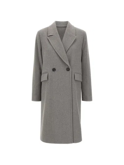Kaos Double-breasted Coat In Gray