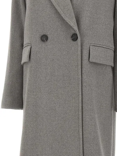 Kaos Double-breasted Coat In Gray