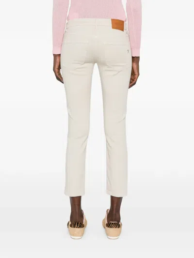 Dondup Five-pocket Belt-loop Jeans In White