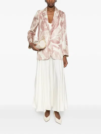 Alysi Printed Single Breasted Jacket In Neutral