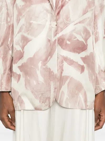 Alysi Printed Single Breasted Jacket In Neutral