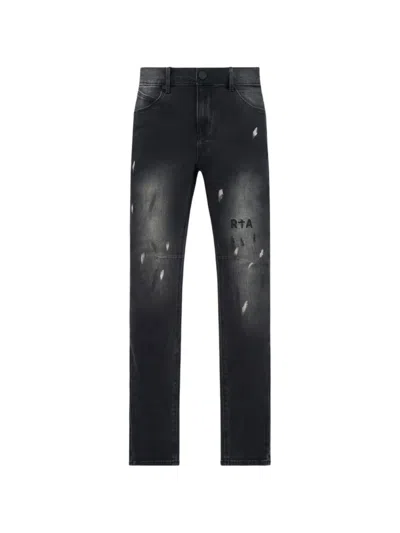 Rta Clayton Paint Splatter Ripped Skinny Jeans In Black | ModeSens