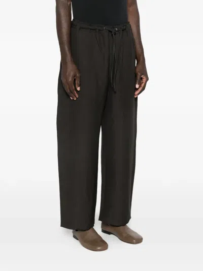 Studio Nicholson Drawstring Trousers In Black