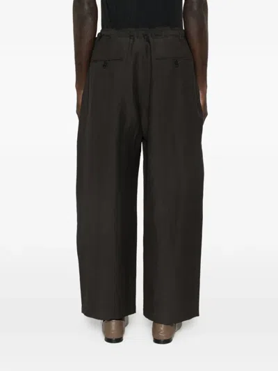Studio Nicholson Drawstring Trousers In Black