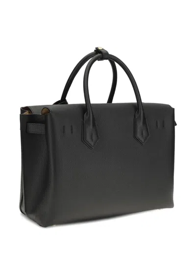 Mcm Medium Milla Leather Tote Bag In Black