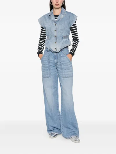 Sandro Button-up Shirt In Blue