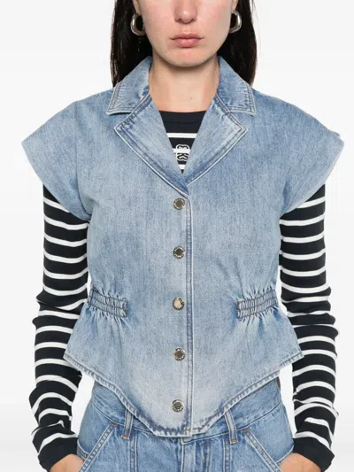 Sandro Button-up Shirt In Blue