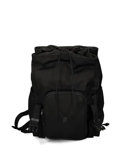 Hugo Boss Drawstring Zip Backpack In Black