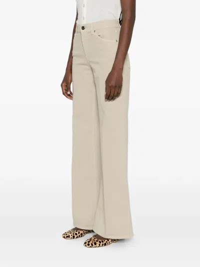 Dondup Five-pocket Belt-loop Jeans In Neutral