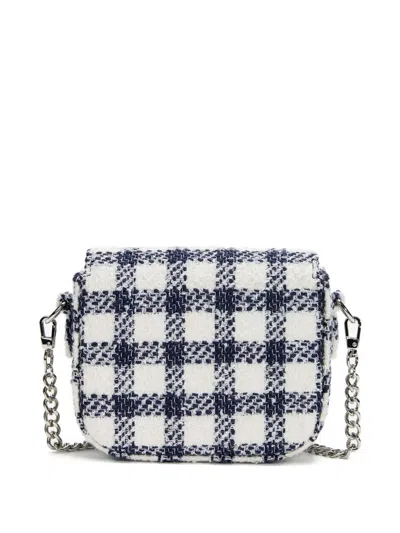 Self-portrait Bouclé Check-pattern Shoulder Bag In Multi