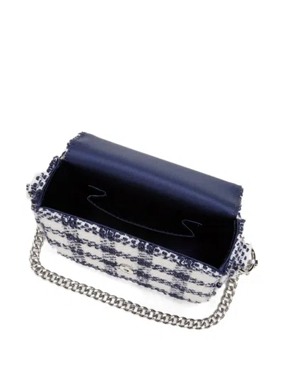 Self-portrait Bouclé Check-pattern Shoulder Bag In Multi