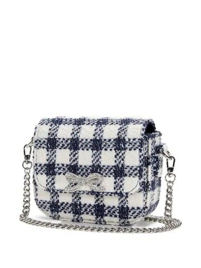 Self-portrait Bouclé Check-pattern Shoulder Bag In Multi