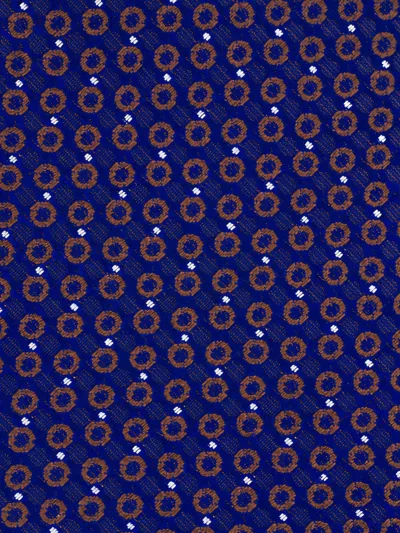 Brioni Patterned Silk Tie In Brown